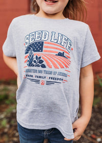 Red, White, & Seed Life Kids Tee
