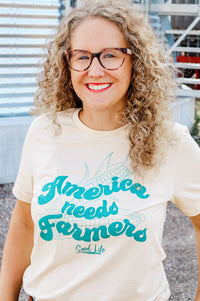 America Needs Farmers- NEW Design T-shirt