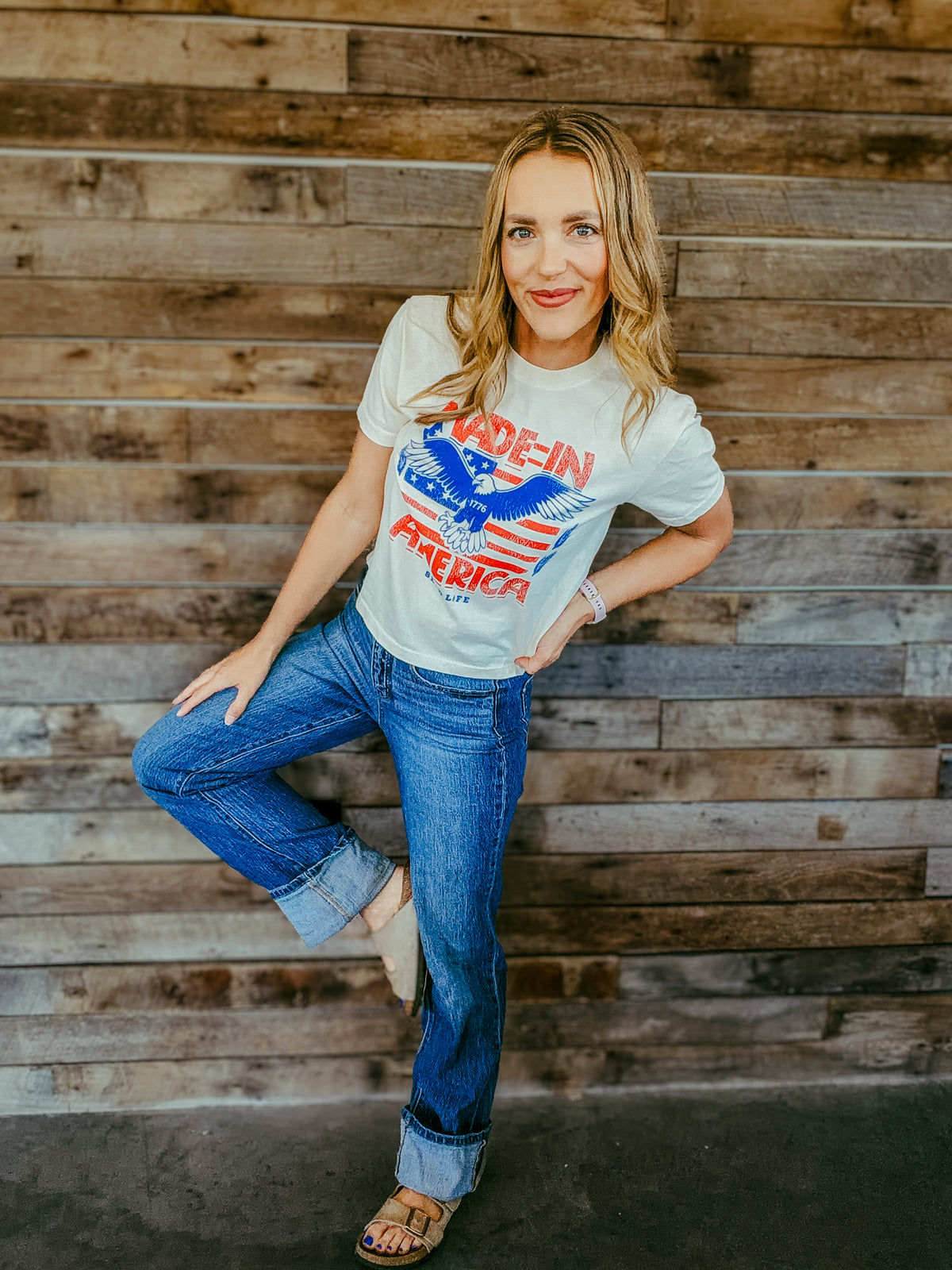 Made in America Crop Top Tee
