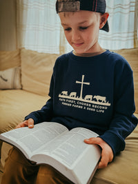 Faith First, Chores Second Crewneck Kids + Adults - Fenner Farms
